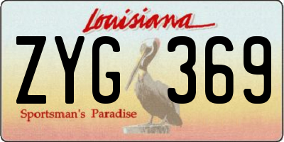 LA license plate ZYG369