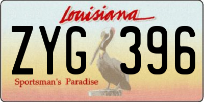 LA license plate ZYG396