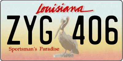 LA license plate ZYG406