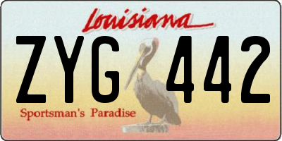 LA license plate ZYG442