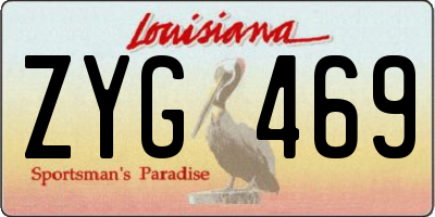 LA license plate ZYG469