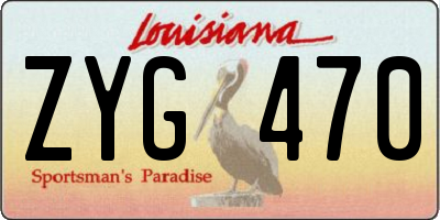 LA license plate ZYG470