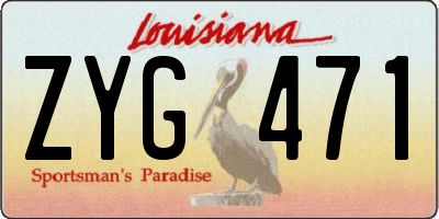 LA license plate ZYG471