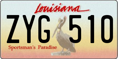 LA license plate ZYG510