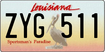LA license plate ZYG511