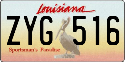 LA license plate ZYG516