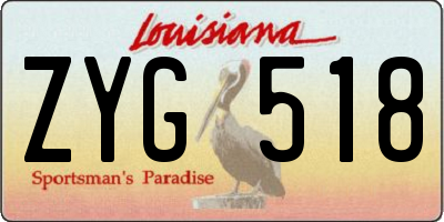 LA license plate ZYG518