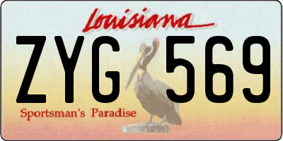 LA license plate ZYG569