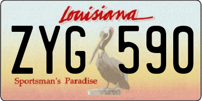 LA license plate ZYG590