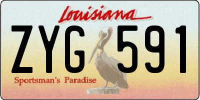 LA license plate ZYG591