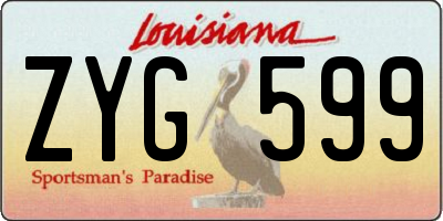 LA license plate ZYG599