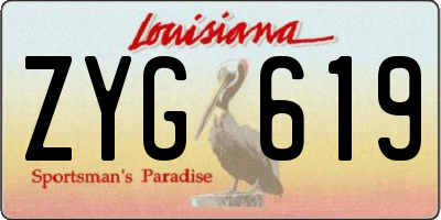 LA license plate ZYG619