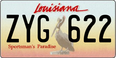 LA license plate ZYG622