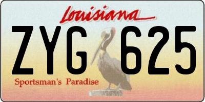 LA license plate ZYG625