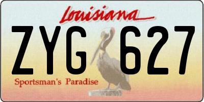 LA license plate ZYG627