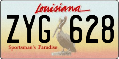 LA license plate ZYG628