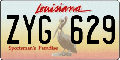 LA license plate ZYG629