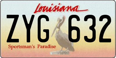 LA license plate ZYG632