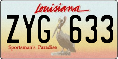 LA license plate ZYG633