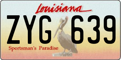 LA license plate ZYG639