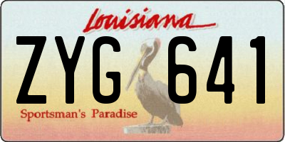 LA license plate ZYG641
