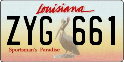 LA license plate ZYG661