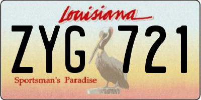 LA license plate ZYG721