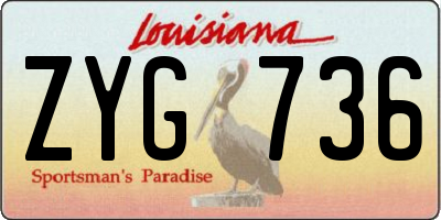 LA license plate ZYG736