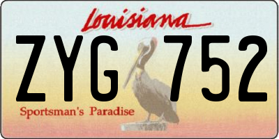 LA license plate ZYG752