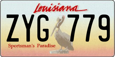 LA license plate ZYG779