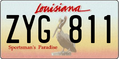 LA license plate ZYG811