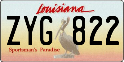 LA license plate ZYG822