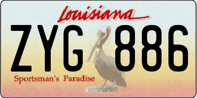 LA license plate ZYG886
