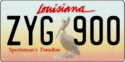 LA license plate ZYG900