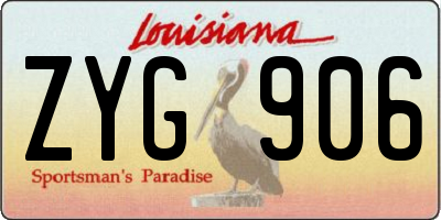 LA license plate ZYG906
