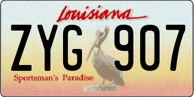 LA license plate ZYG907