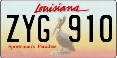 LA license plate ZYG910