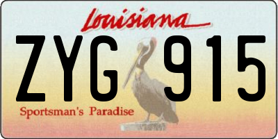 LA license plate ZYG915