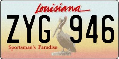 LA license plate ZYG946