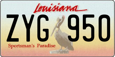 LA license plate ZYG950