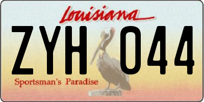 LA license plate ZYH044