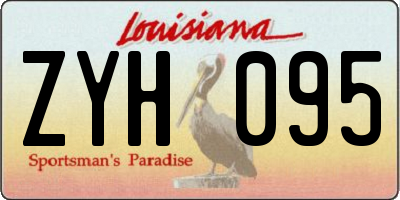 LA license plate ZYH095