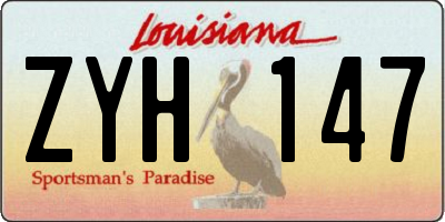 LA license plate ZYH147