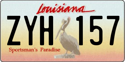 LA license plate ZYH157