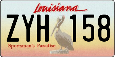 LA license plate ZYH158