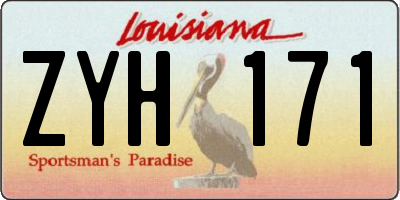 LA license plate ZYH171