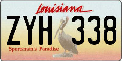LA license plate ZYH338