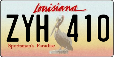 LA license plate ZYH410