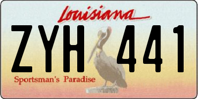 LA license plate ZYH441