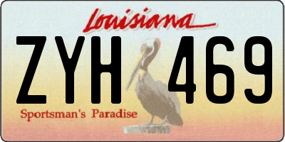 LA license plate ZYH469